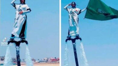 شاهد: عرض مثير ومدهش لفتاة سعودية داخل البحر احتفالا باليوم...