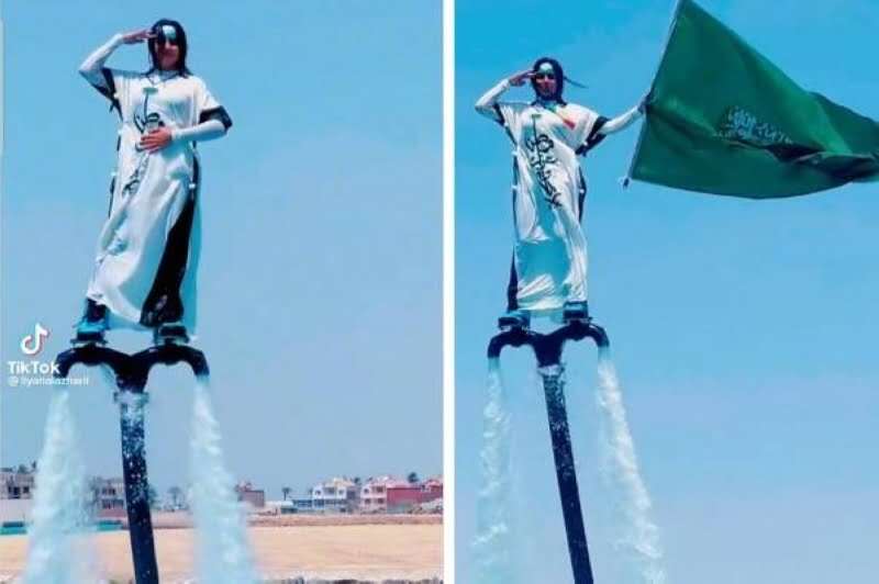 شاهد: عرض مثير ومدهش لفتاة سعودية داخل البحر احتفالا باليوم... شاهد: عرض مثير ومدهش لفتاة سعودية داخل البحر احتفالا باليوم...