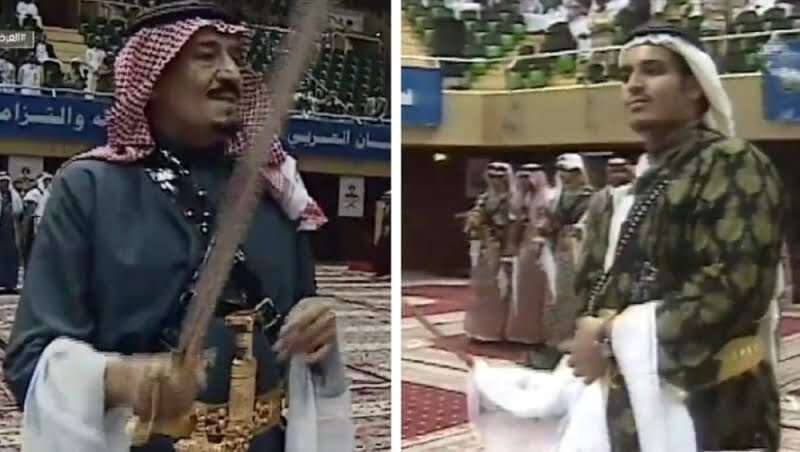 شاهد: قبل سنين طويلة.. خادم الحرمين وولي العهد يؤديان رقصة... شاهد: قبل سنين طويلة.. خادم الحرمين وولي العهد يؤديان رقصة...