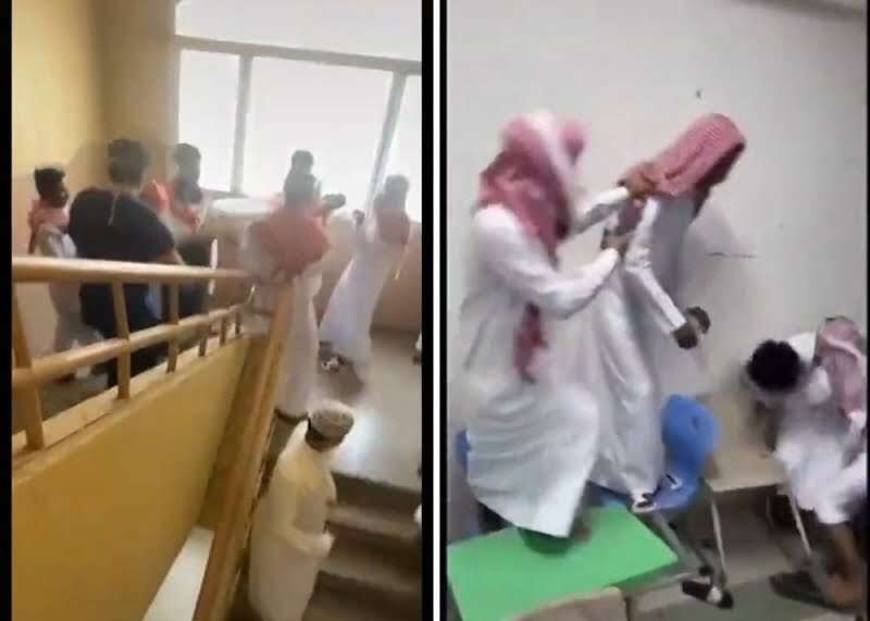 شاهد: أول ظهور لطالبي جازان المتشاجرين داخل الفصل الدراسي..... مساحة نت | شاهد: أول ظهور لطالبي جازان المتشاجرين داخل الفصل الدراسي.. وتفاصيل جديدة حول حالة المصاب الصحية (فيديو)
