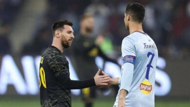 ميسي ورونالدو في ملعب الملك فهد بالسعودية (وكالات)