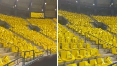 ملعب مرسول بارك قبل مباراة النصر السعودي مع الاتفاق (منصات تواصل)