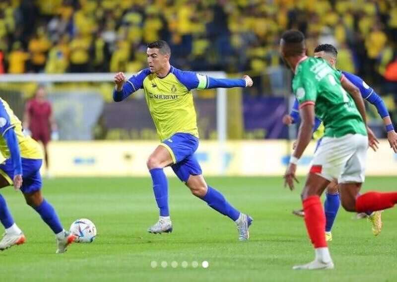 رونالدو النصر1 أول فوز لرونالدو مع نادي النصر السعودي (منصات تواصل)
