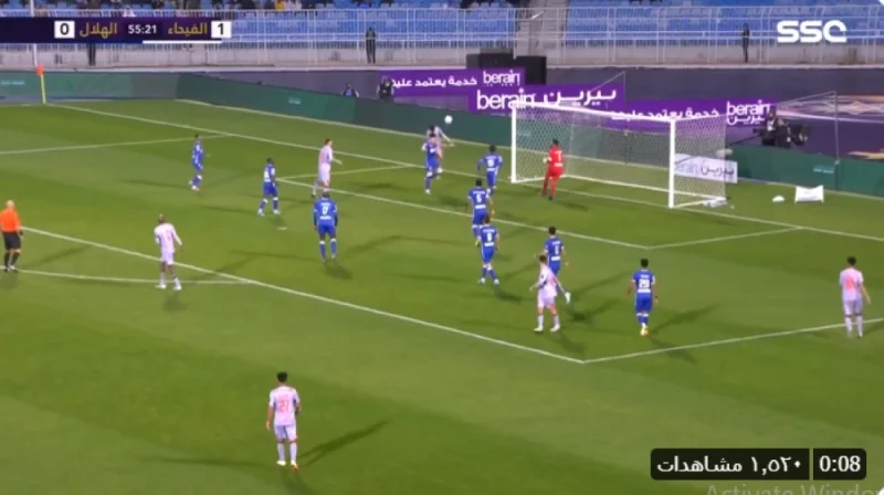 الفيحاء يتقدم على الهلال بهدف دون رد (منصات تواصل)