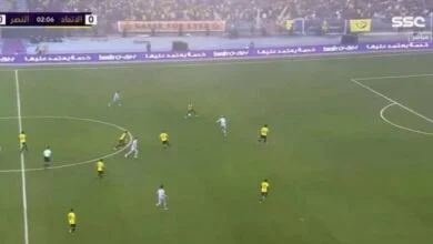 الاتحاد يتقدم بهدف في مرمى النصر في نصف نهائي كأس السوبر السعودي (منصات تواصل)