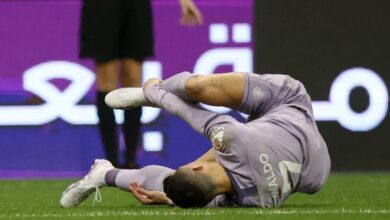 تعرض رونالدو لإصابة خلال مباراة النصر والاتحاد (منصات تواصل)
