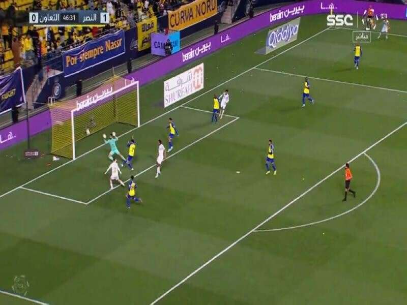 هدف التعاون التعاون يدرك التعادل بهدف في مرمى النصر (منصات تواصل)