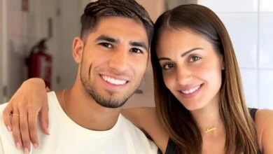 هبة عبوك زوجة اللاعب أشرف حكيمي (وكالات)