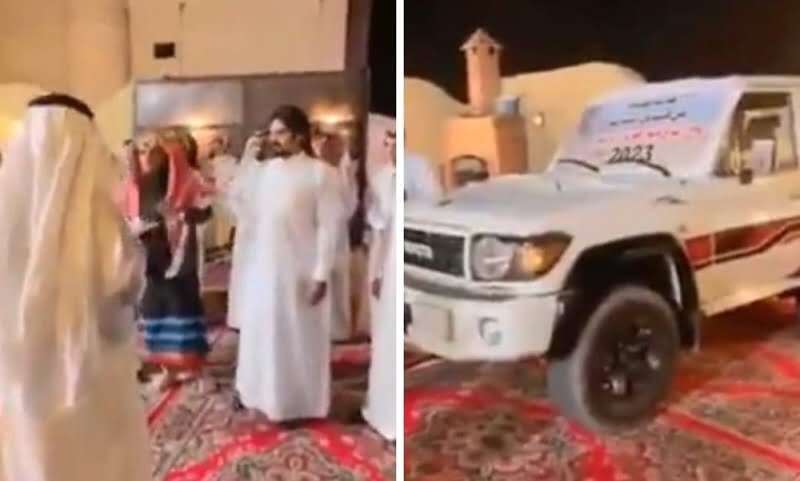 جيب مساحة نت | قبائل سعودية تهدي "مقيم يمني" سيارة جيب 2023 لإنقاذه شقيقين من الغرق.. اسمه ومحافظته (فيديو)