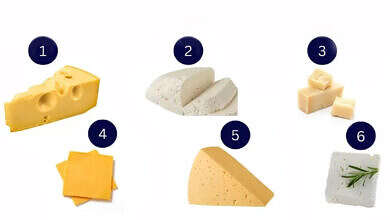 معرفة الشخصية من نوع الجبن المفضل (مواقع)