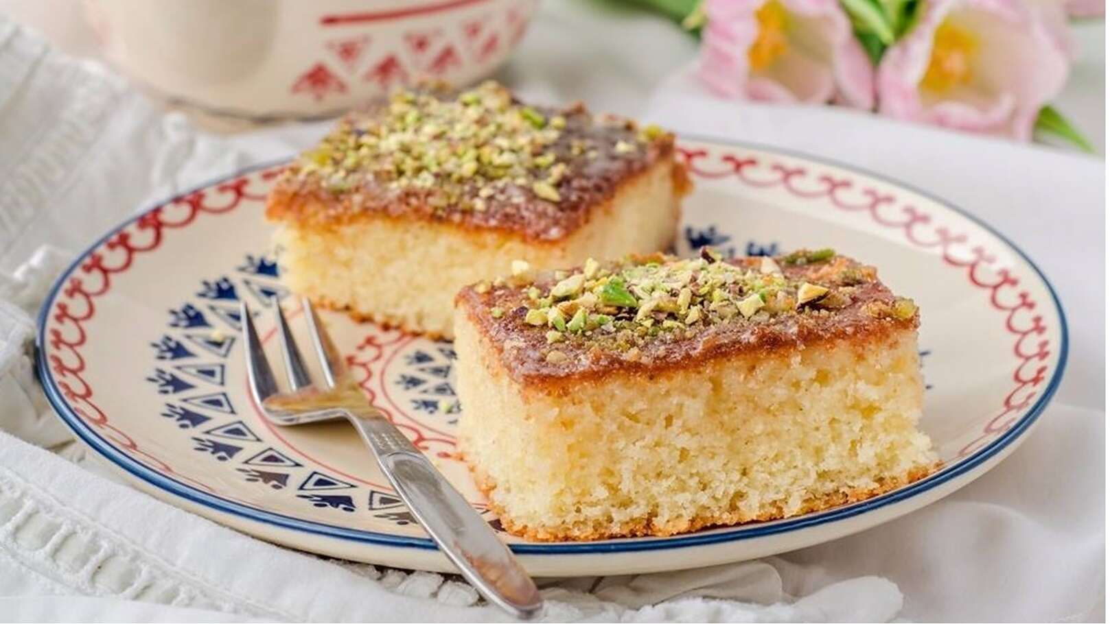 بسبوسة الهيل بسبوسة بالهيل (food today)