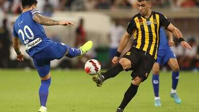 لاعب الاتحاد السعودي عبدالرزاق حمدالله (وكالات)