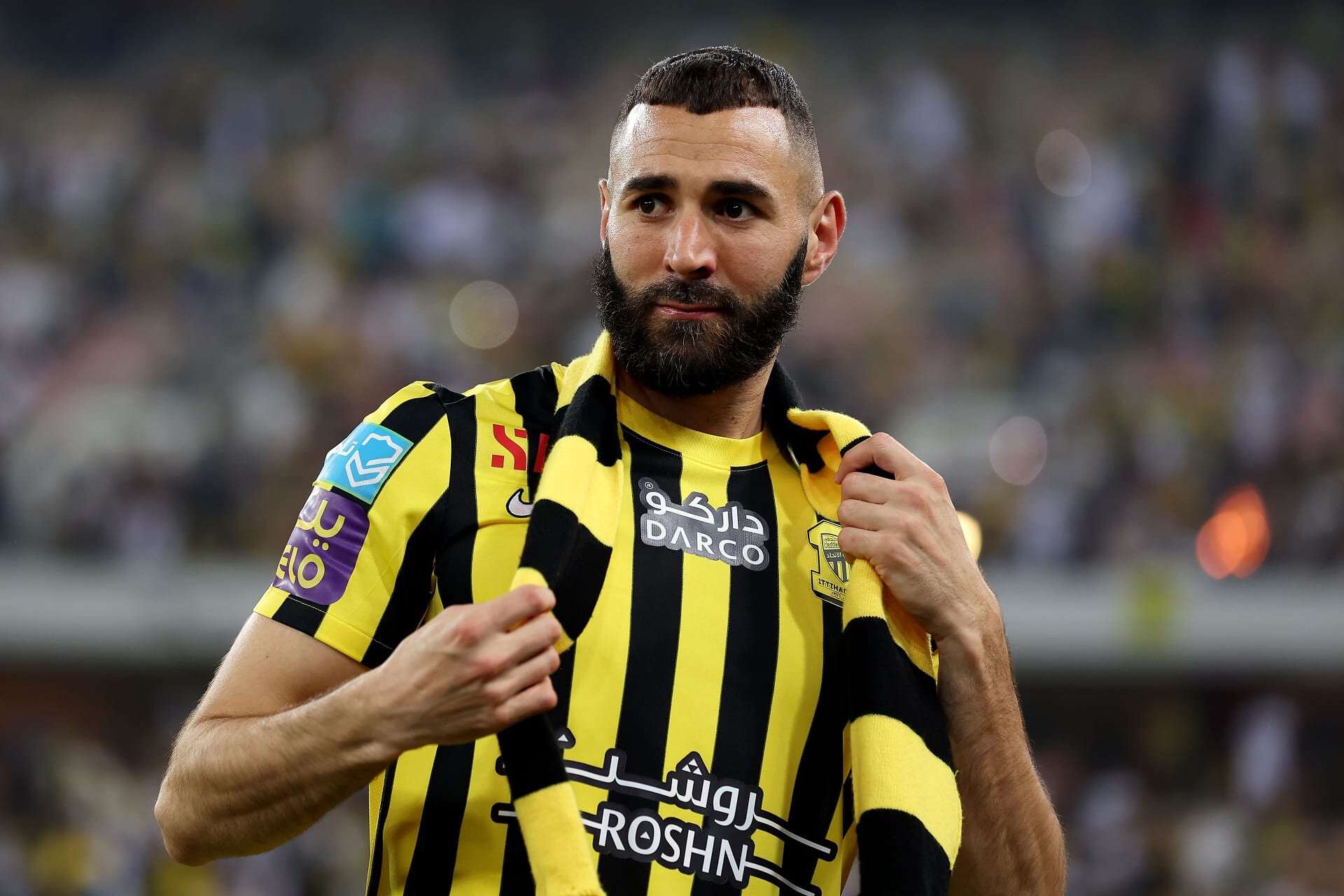بنزيما لاعب الاتحاد السعودي كريم بنزيما (وكالات)
