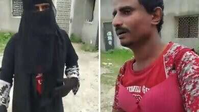 متنكر بزي نسائي (منصات تواصل)