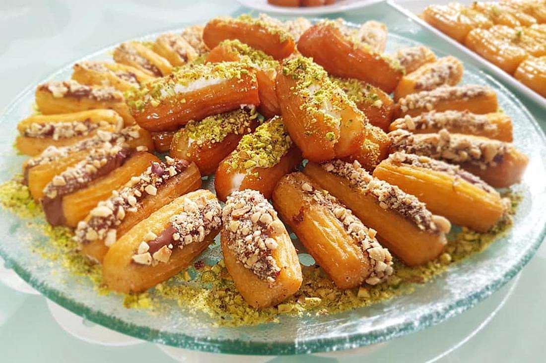 بلح الشام بدون بيض حلى بلح الشام (مجلة الجميلة)