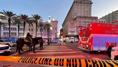 مكان عملية الدهس في نيو أورلاينز (وكالات)