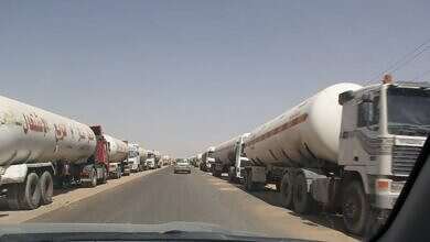 ناقلات غاز محتجزة في أبين (خاص)